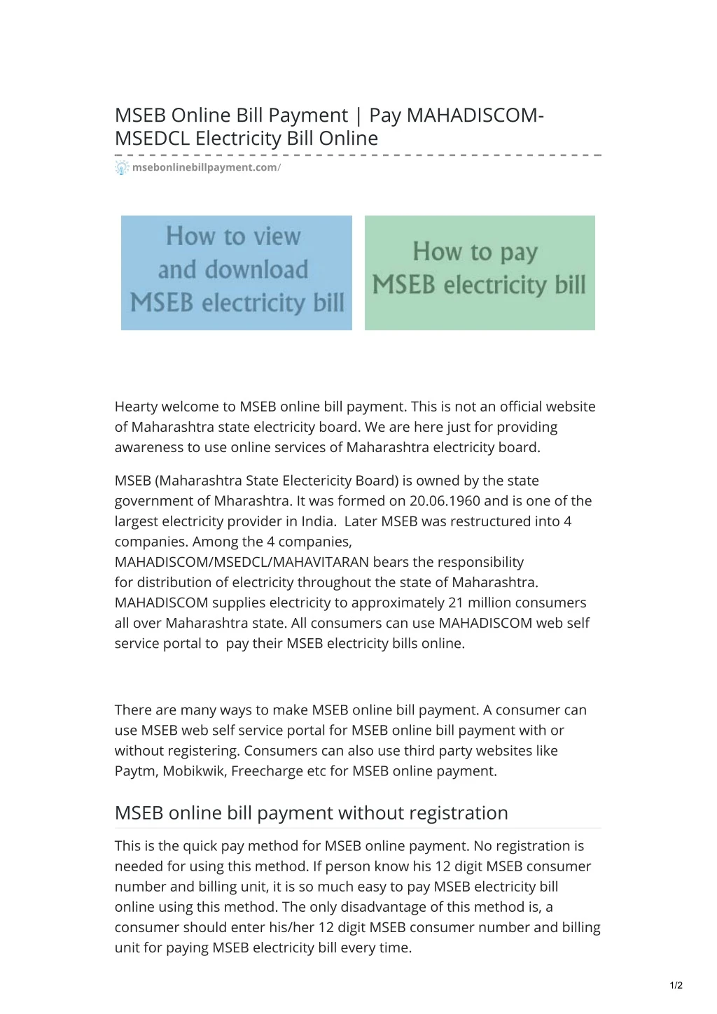 mseb online bill payment pay mahadiscom msedcl