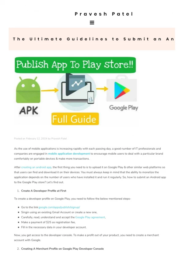 The Ultimate Guidelines to Submit an Android App in the Google Play Store