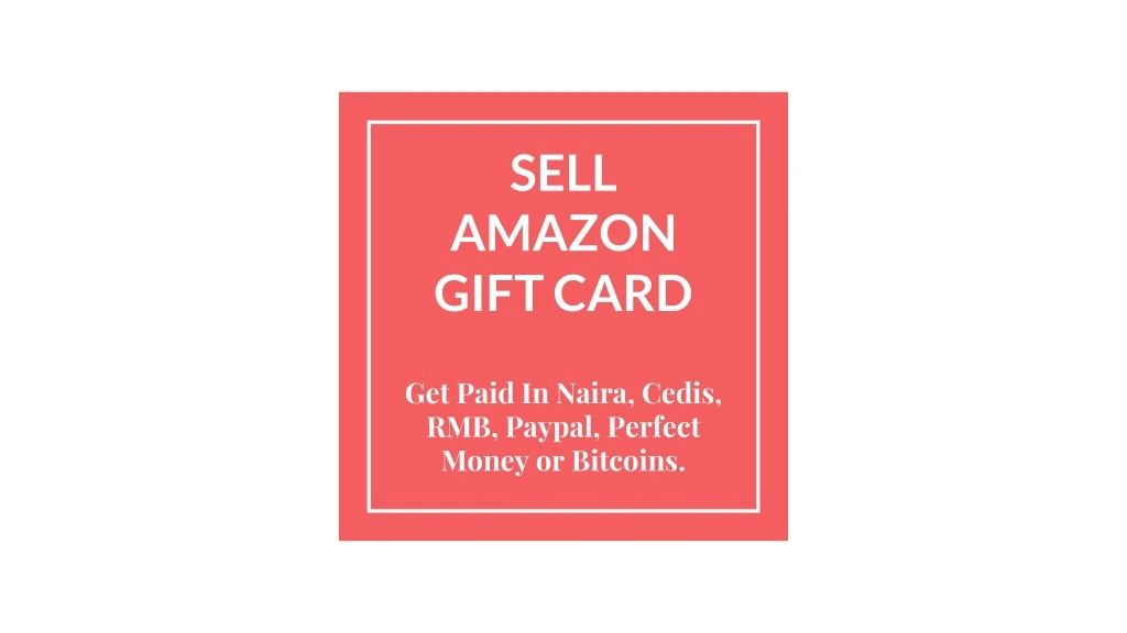 sell amazon gift card