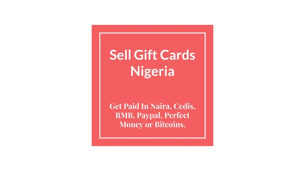 sell gift cards nigeria