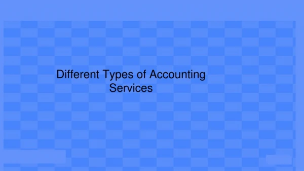 Different Types of Accounting Services
