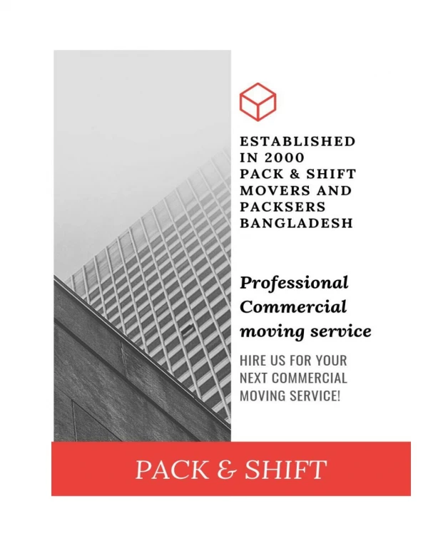 movers and packers in Bangladesh - pack & shift