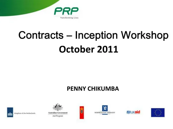Contracts Inception Workshop October 2011