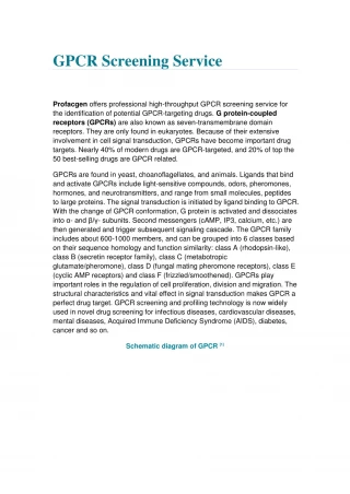 GPCR Screening Service - slide 1