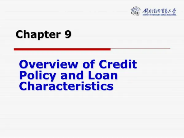 Overview of Credit Policy and Loan Characteristics