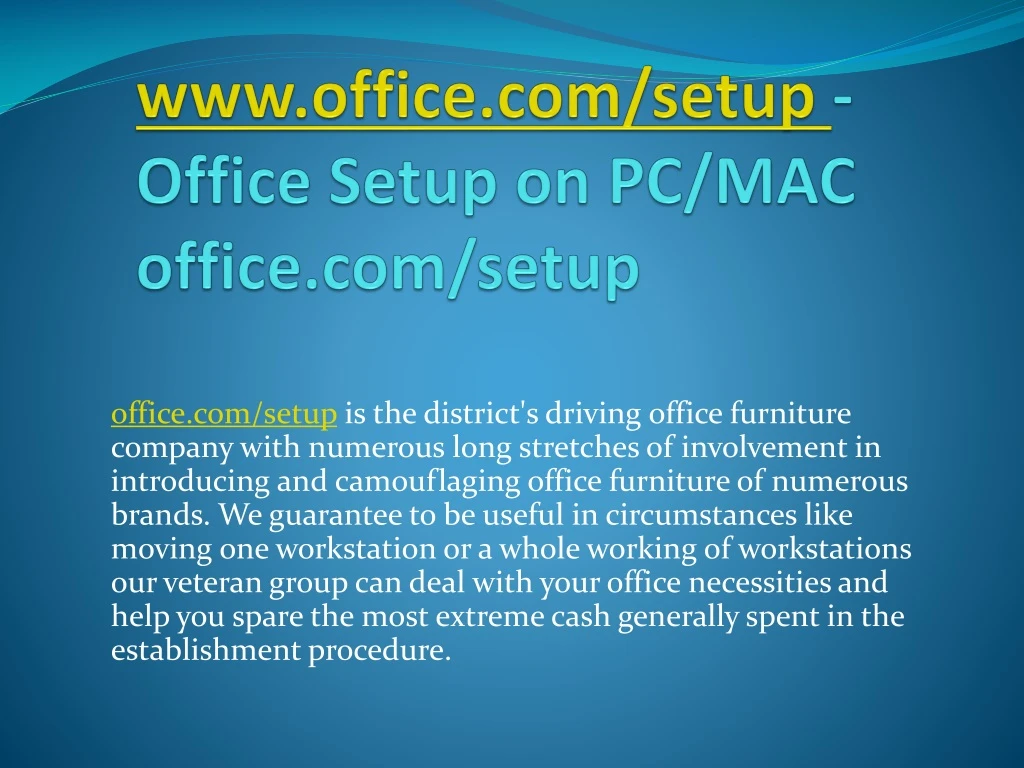 www office com setup office setup on pc mac office com setup