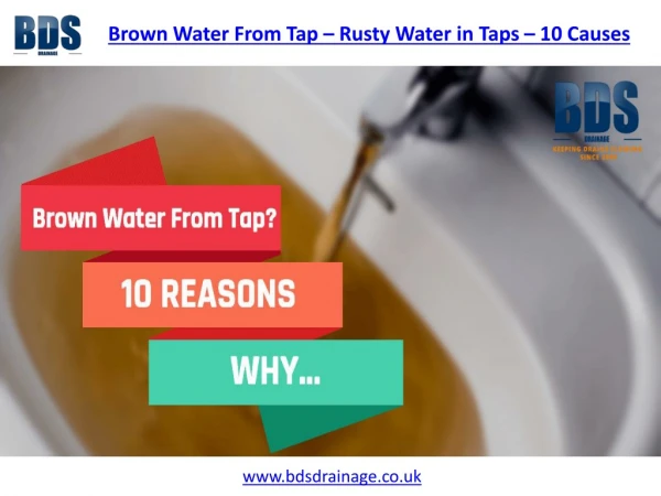 10 causes of brown and rusty water from taps.
