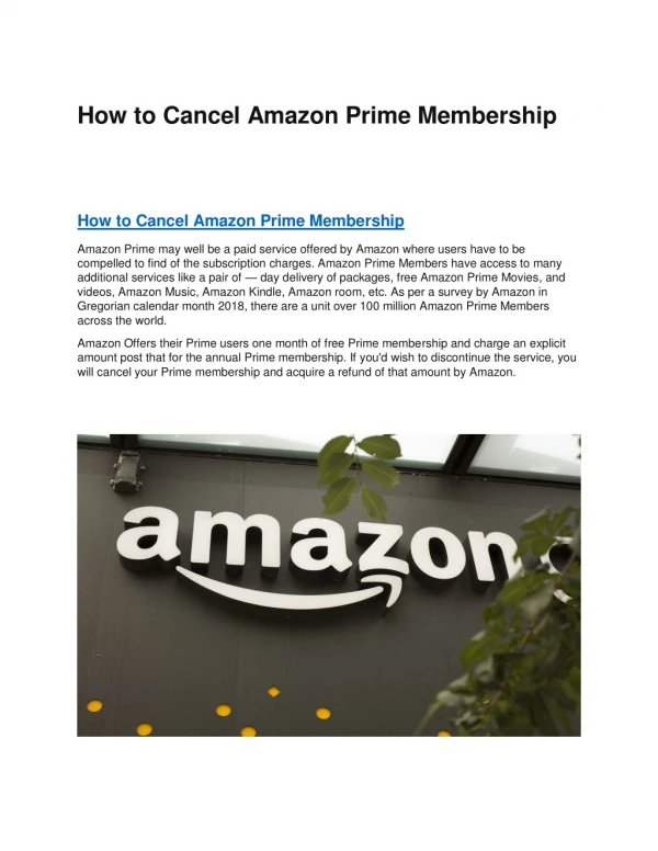 How to Cancel Amazon Prime Membership