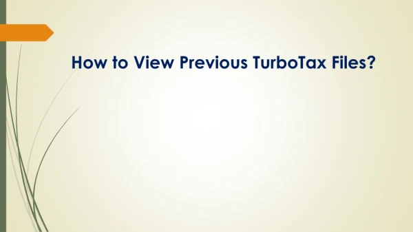 1-866-295-8124 How to View Previous TurboTax Files