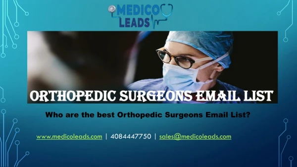 B2 orthopedic surgeons Email Database