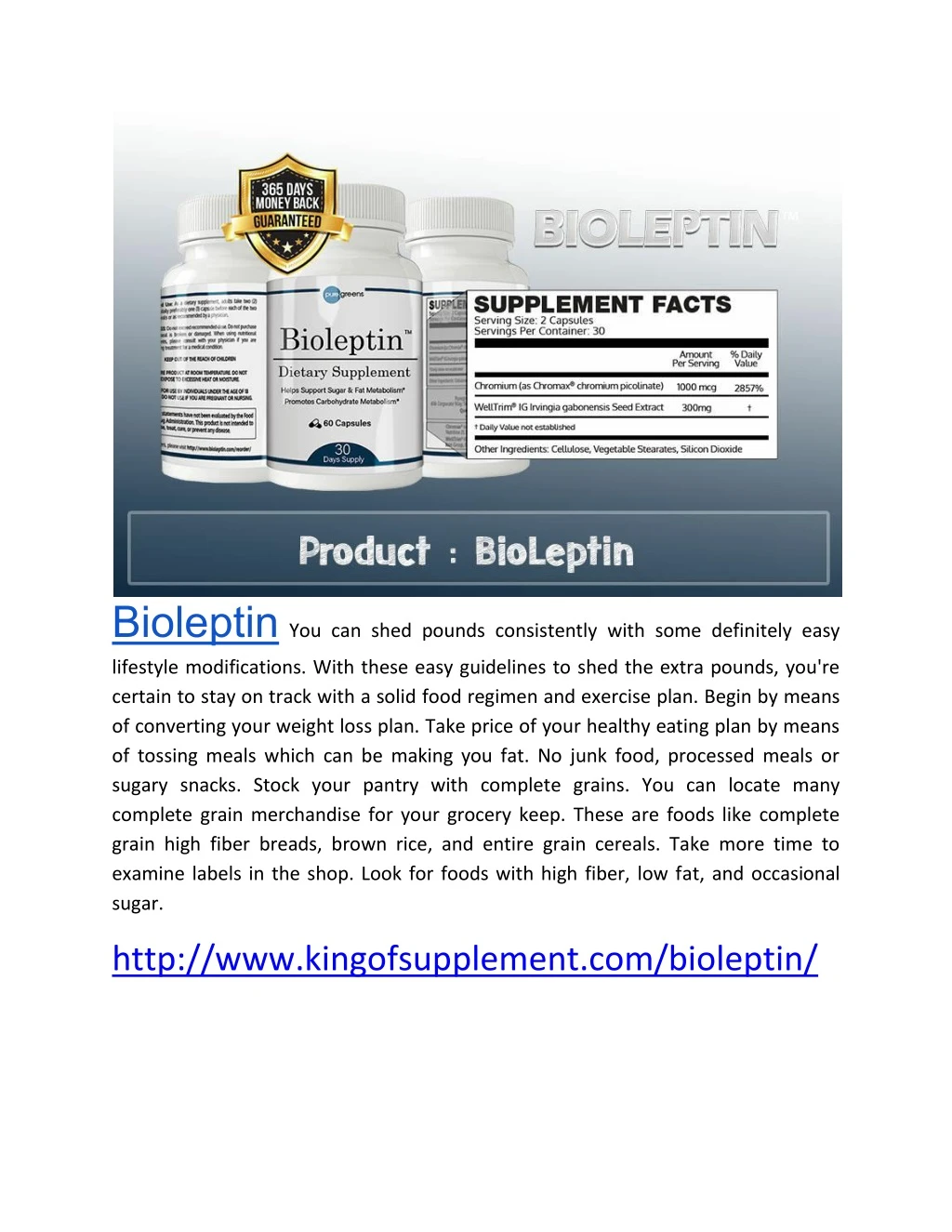 bioleptin you can shed pounds consistently with