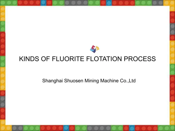 Kinds of Fluorite flotation process