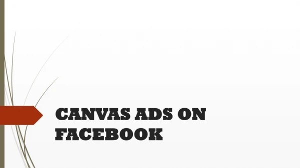 CANVAS ADS ON FACEBOOK