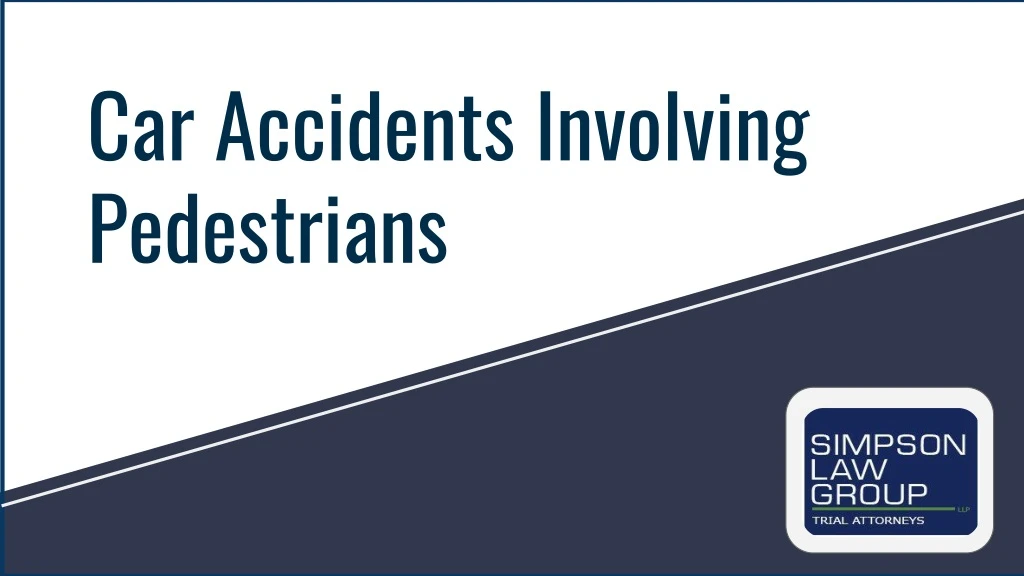 car accidents involving pedestrians