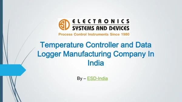 Temperature Controller and Data Logger Manufacturing Company in India