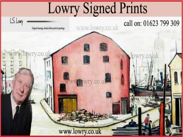 Lowry Signed Prints by Great Artist L.S. Lowry