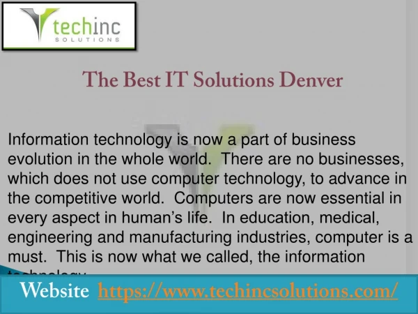 The best IT Solutions Denver