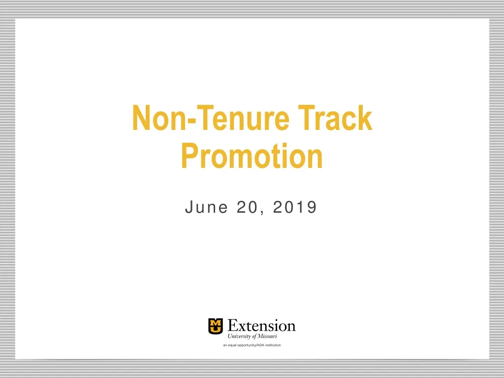 non tenure track promotion