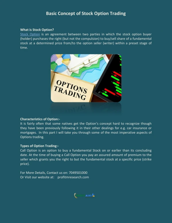 Basics of Stock Option Trading