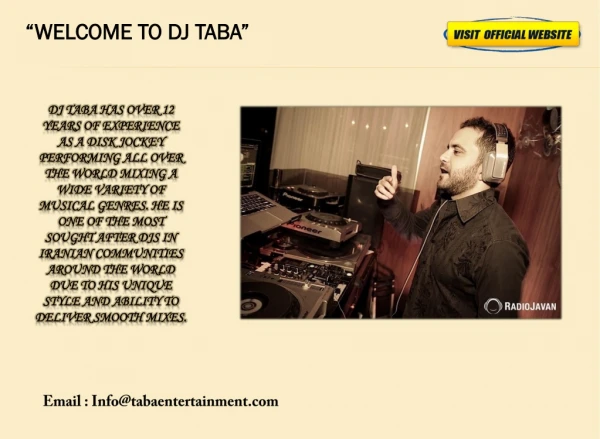 Book DJ Taba for your Wedding DC