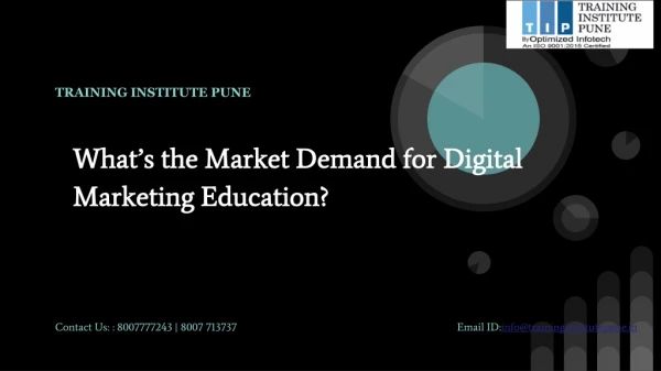 Market Demand for Digital Marketing Education