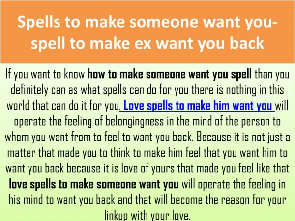 91-9646823014 | Spells to make someone want you- spell to make ex want you back