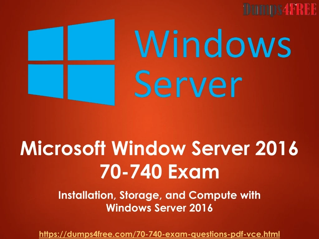 microsoft window server 2016 70 740 exam