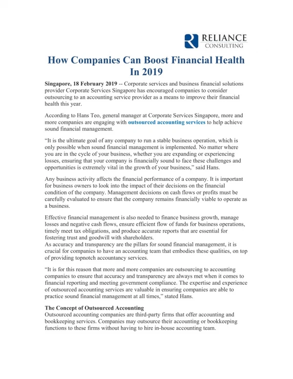 How Companies Can Boost Financial Health In 2019