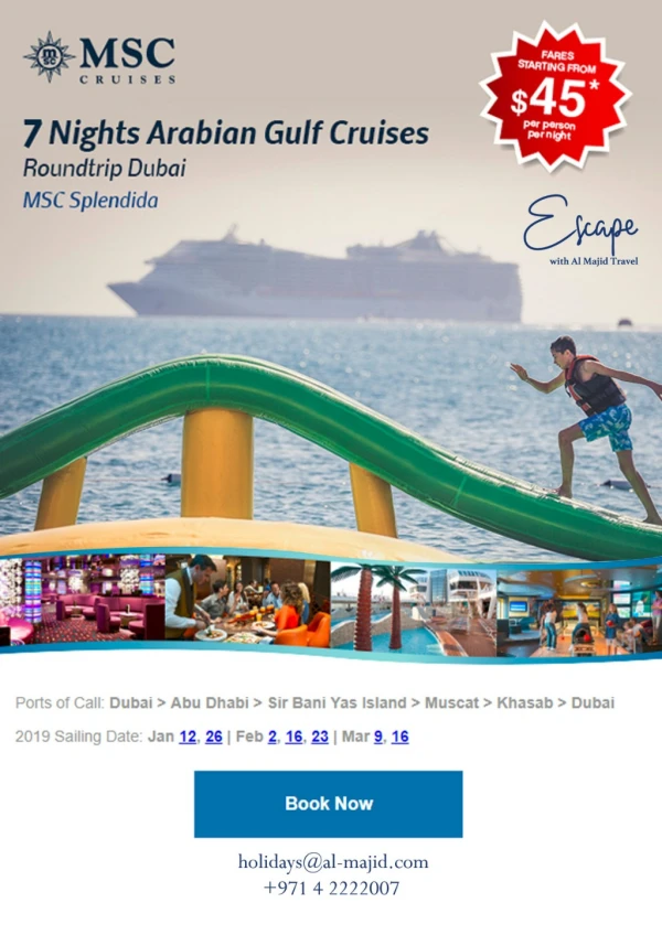 MSC Arabian Gulf Cruises
