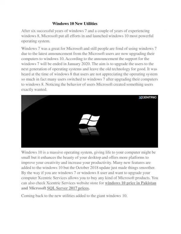 windows 10 new utilities after six successful