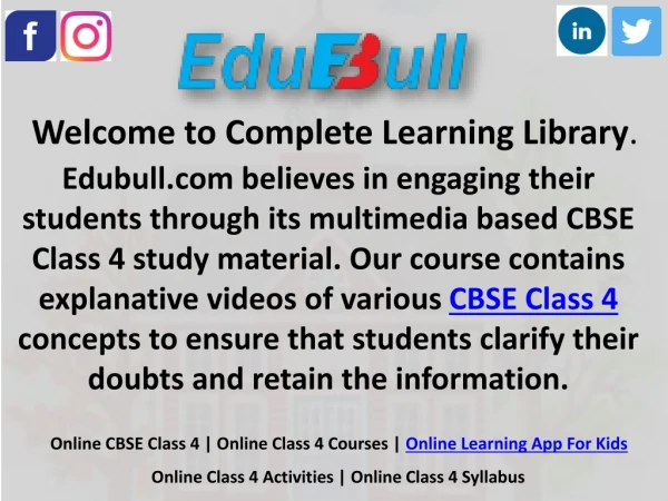 CBSE Class 4 Classes | CBSE Class 4 Syllabus