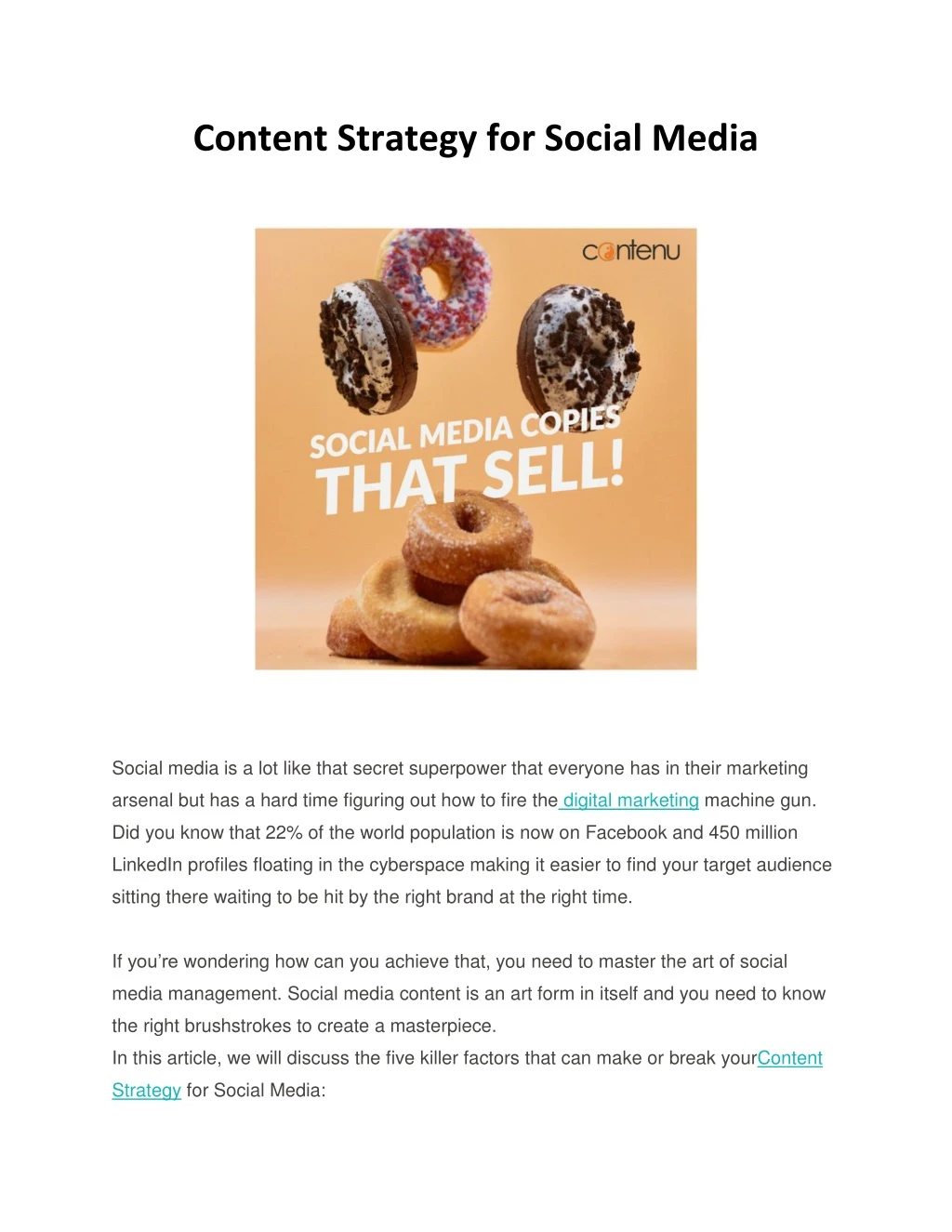 content strategy for social media