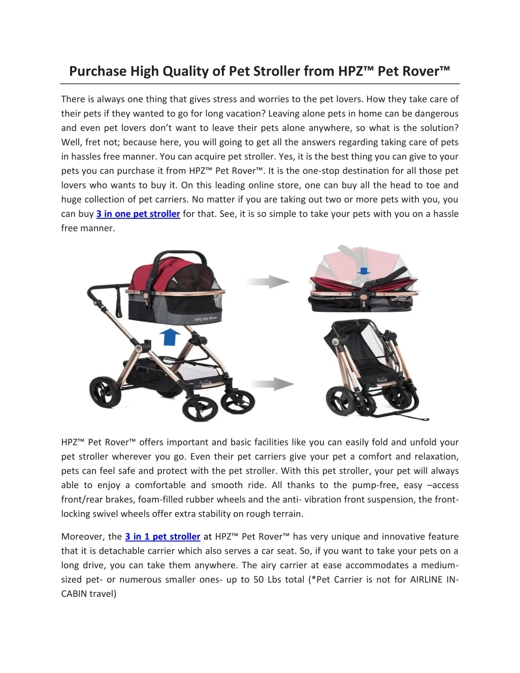 purchase high quality of pet stroller from