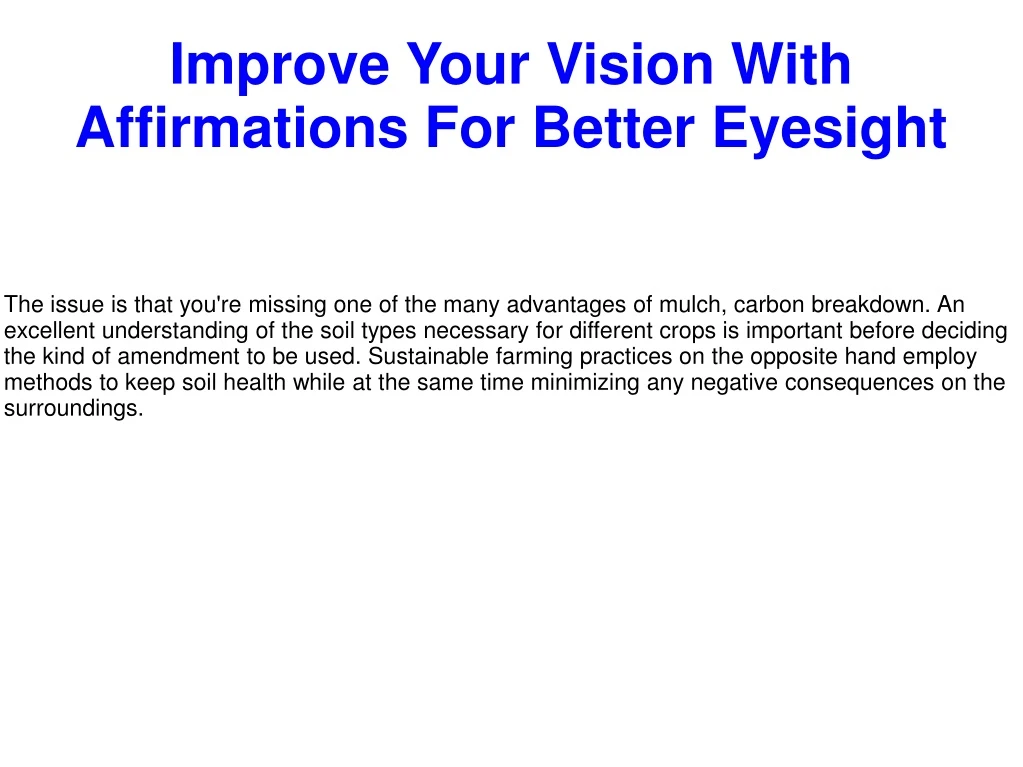improve your vision with affirmations for better eyesight