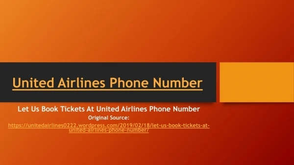 Let Us Book Tickets At United Airlines Phone Number- Free PDF