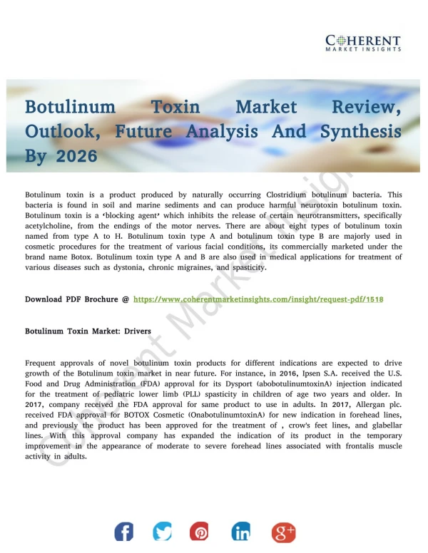 Botulinum Toxin Market Top Players Revenue and Forecasts Research 2026