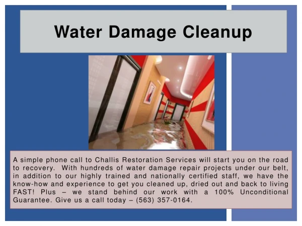Water Damage Cleanup Service in Cedar Rapids