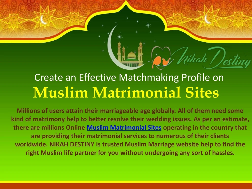 create an effective matchmaking profile on