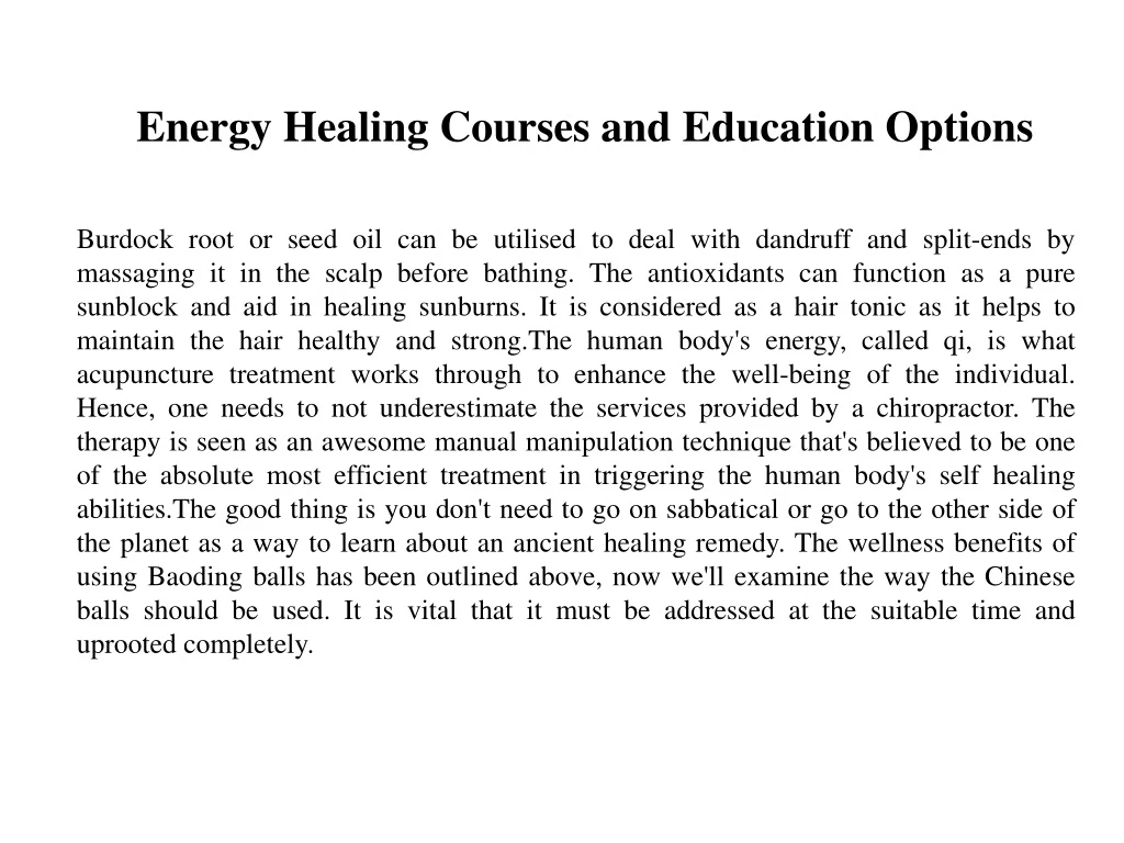 energy healing courses and education options