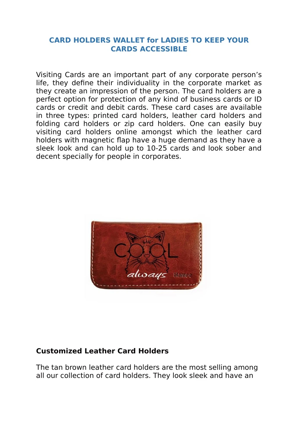 card holders wallet for ladies to keep your cards