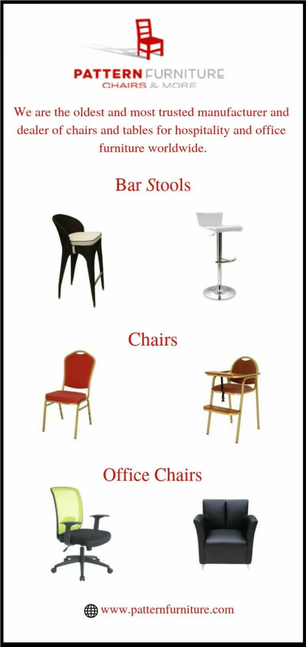 Bar Stools and Office Chairs at Competitive Prices