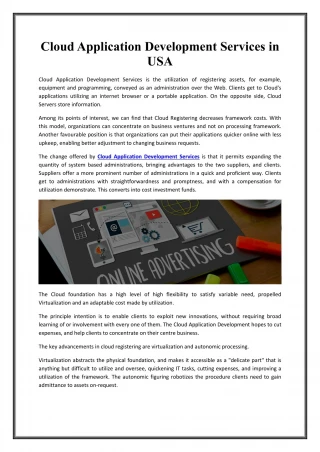 Cloud Application Development Services in USA - slide 1