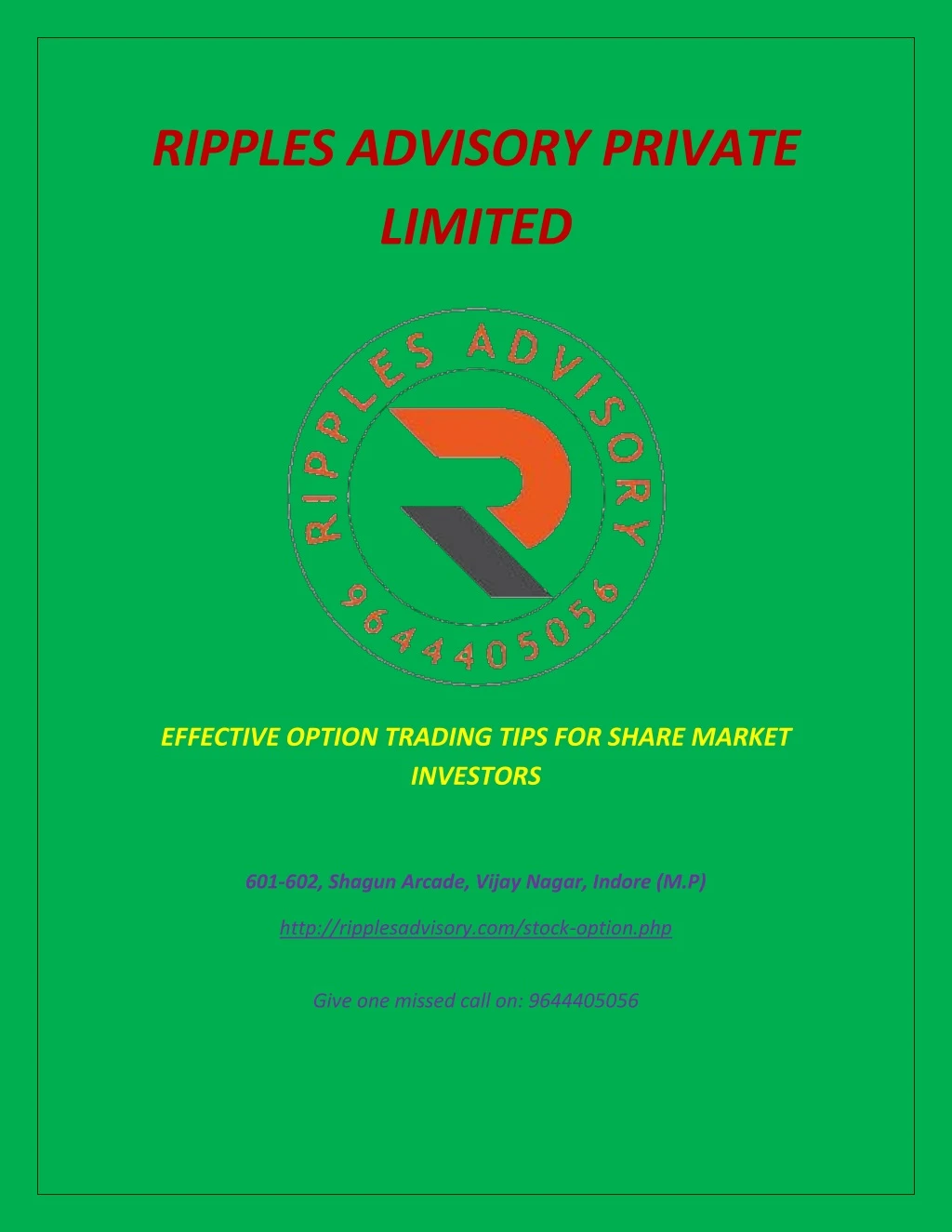 ripples advisory private limited