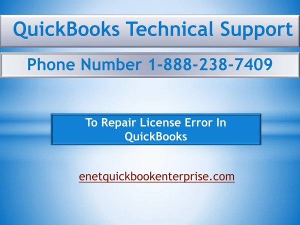 QuickBooks Technical Support Phone Number 1-888-238-7409