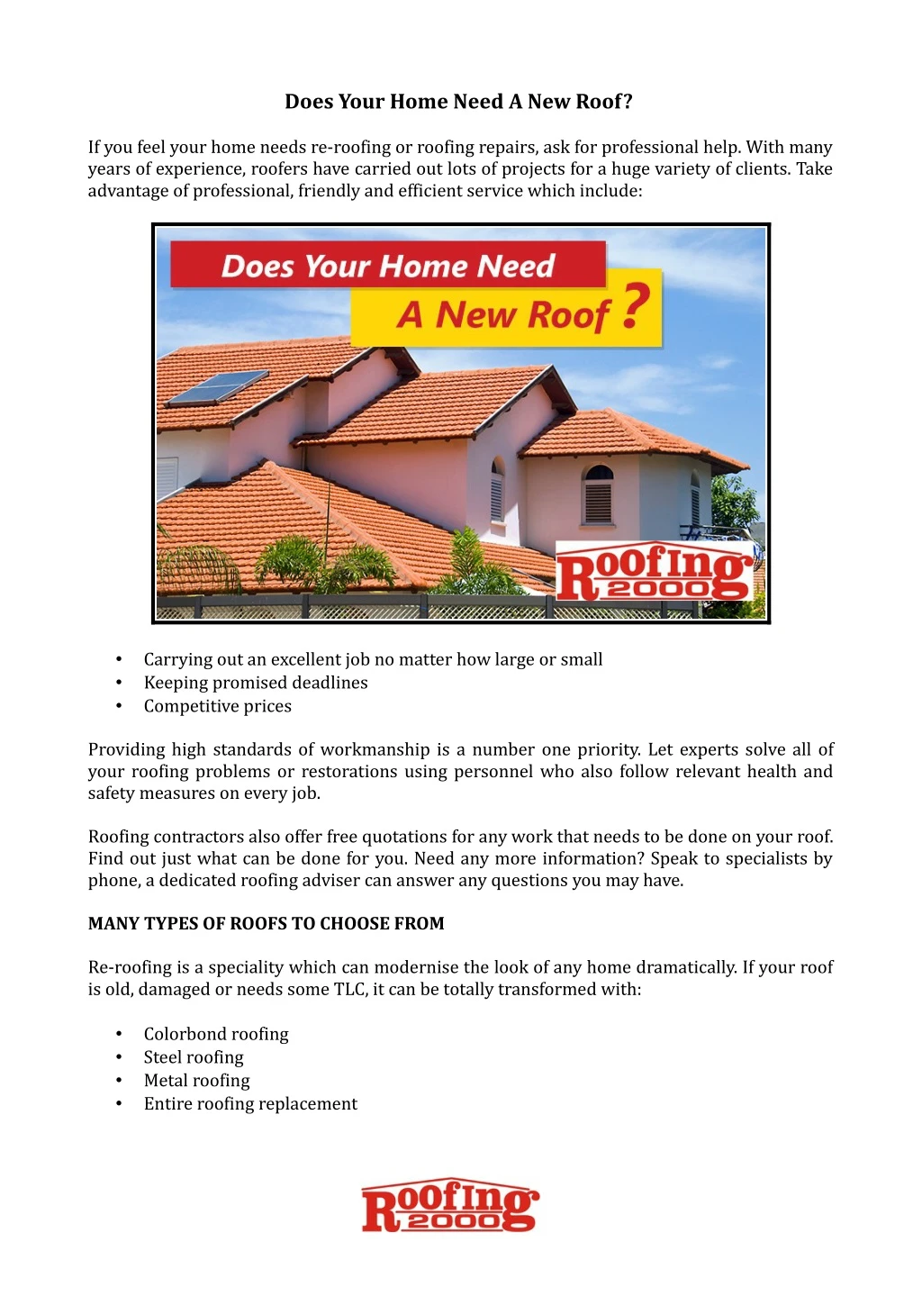 does your home need a new roof