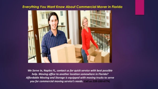 Local Business Moving Company Southwest Florida.