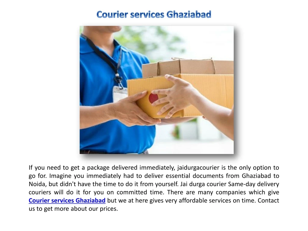 courier services ghaziabad
