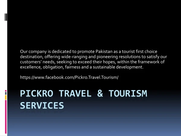 Pickro Travel & Tourism Services