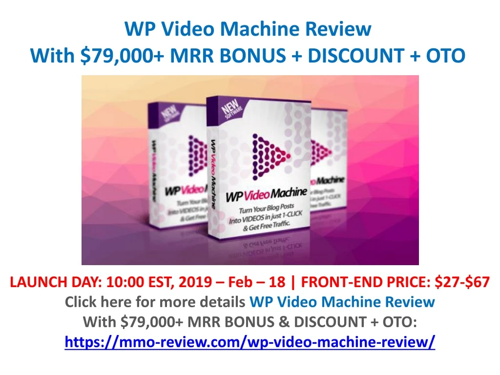 wp video machine review with 79 000 mrr bonus