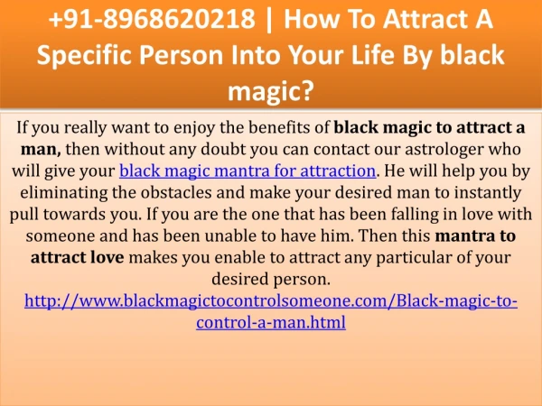 How to attract a men into your life by black magic